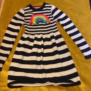 Cynthia Rowley Navy and White Striped Dress with Rainbow